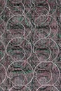 Background of old furniture springs, grey with red texture close-up Royalty Free Stock Photo