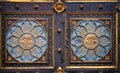 background of old grunge, medieval metal texture. part of antique old door