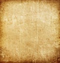 GRUNGE BACKGROUND OF BROWN OLD PAPER TEXTURE,STAINS ,SCRATCHES Royalty Free Stock Photo