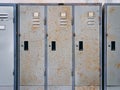 Background of Old Grungy Rusty Lockers Royalty Free Stock Photo