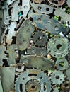 Background of old machine parts Royalty Free Stock Photo