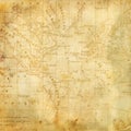 Background with the old map of the Americas