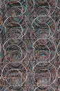 Background of old mattress springs, sofa texture close-up