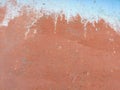 Background from an old painted sheet of metal with elements of scuff and rust.