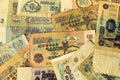 Background - old paper banknotes of the Soviet Union Royalty Free Stock Photo