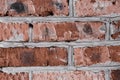 Background from old red brick, concrete