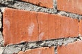 Background of old red brick wall pattern texture. Royalty Free Stock Photo