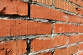 Background of old red brick wall pattern texture. Royalty Free Stock Photo