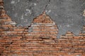 Background of old red brick wall texture Royalty Free Stock Photo