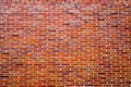 Background of old red brick wall, vintage effect