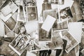 Background of old retro photos from a family album Royalty Free Stock Photo