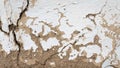 Background of old sprinkled wall, clay wall, copy space. The texture of the old village wall