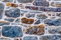 Background of old stacked stone wall Royalty Free Stock Photo