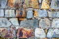 Background of old stacked stone wall Royalty Free Stock Photo