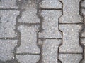 Background from old tiles. Pavement made of concrete slabs Royalty Free Stock Photo