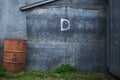 Background from an old tin shed. grass