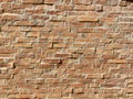 Background of old vintage brick wall textures Royalty Free Stock Photo