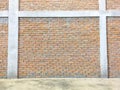 Background of old vintage brick wall textures with empty cement. Royalty Free Stock Photo