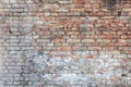 Background of old vintage dirty brick wall