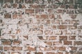 Background of old vintage dirty brick wall with plaster, Brick wall background texture with faded effect, Painted distressed wall Royalty Free Stock Photo