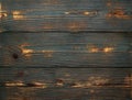 Background of old vintage wooden boards of green color. Strongly worn and scratched.