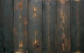 Background of old vintage wooden boards of green color. Strongly worn and scratched.