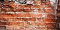 Background of old weathered red brick wall texture closeup Royalty Free Stock Photo