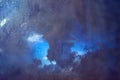 Background with ominous thunderclouds, rain and thunderstorms late at night Royalty Free Stock Photo
