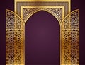 Background with Opened Doors Arabic Pattern