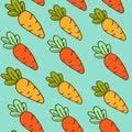 Background of orange carrots, seamless pattern, vegetarian