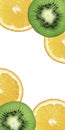 Background from orange and kiwi slices Royalty Free Stock Photo