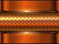 Background orange metallic 3d chrome