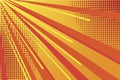 Background from orange rays. Retro vector sunbeams. Yellow explosion. Beams from the corner Royalty Free Stock Photo