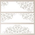 Background with ornaments in beige