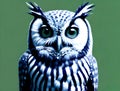 background owls knolling drawing duotone color palette.