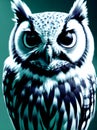 background owls knolling drawing duotone color palette.