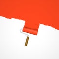 Background paint roller - repainting red