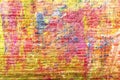 Background of Painted Colorful Grunge Brick Wall Royalty Free Stock Photo