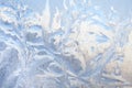 Background of painting on the frozen window by frost - nobody Royalty Free Stock Photo