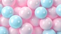 Background with pale pink and pale blue shiny glass balls Royalty Free Stock Photo