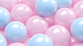 Background with pale pink and pale blue shiny glass balls Royalty Free Stock Photo