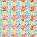 Background with palm leaves. Tropical seamless pattern with mons Royalty Free Stock Photo