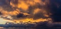 Background panorama dark dramatic clouds Royalty Free Stock Photo