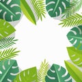 background with Paper cutout jungle style Royalty Free Stock Photo