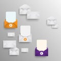 Background paper envelopes with your messages