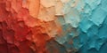 Paper Textured in Copper Red to Cyan Featuring Jagged, Overlapping Textures