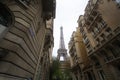 Background of paris city landscape view with The Eiffel tower winter, france, travelling resident Royalty Free Stock Photo