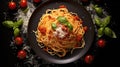 background parmesan italian food plate