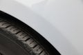 Background of the part near the wheel with a view of the tread and tire of the vehicle