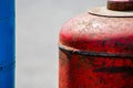 Abstract background with a part of red and blue gas cylinders Royalty Free Stock Photo